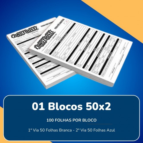 Blocos, Comandas, Receituários E Talões Blocos E Talões 100 Folhas Ap 75g 50x2 - 100X150MM